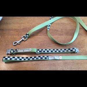 Mackenzie Childs dog collar and lead